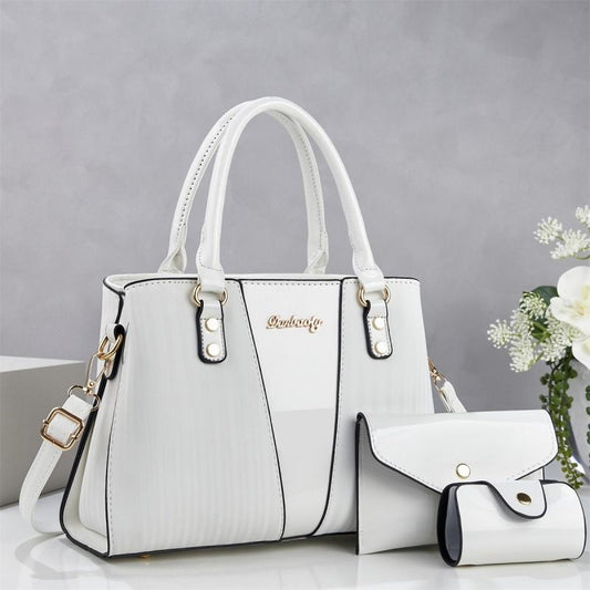 Portable Handbag with Zipper Closure Women Bag