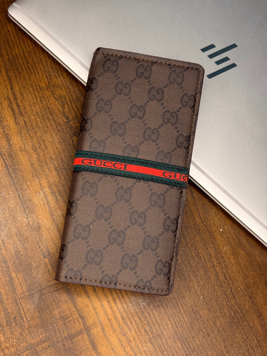 Long Leather Tri-Fold Wallet