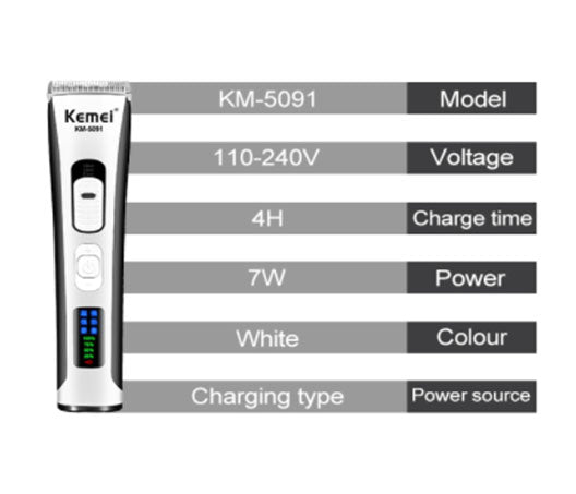 Kemei LCD Display Professional Hair Clipper