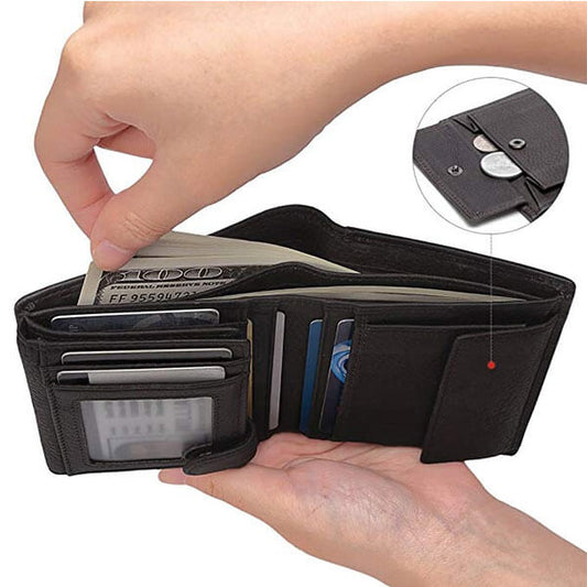 Cow Leather Wallet-Men (Buy 1 Get 1 Free)