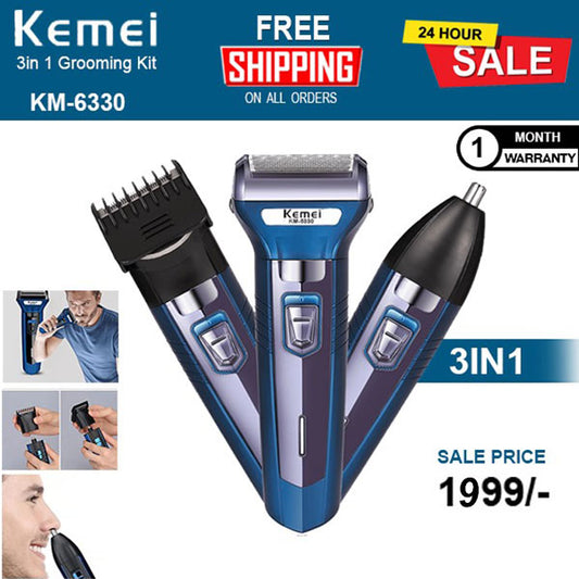 New Kemei 3 In 1(Rechargeable Shaver)